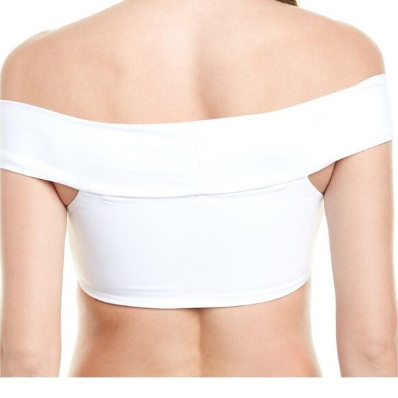 NWT ETE Oia Off-Shoulder White Bikini Top size Large - Picture 3 of 13